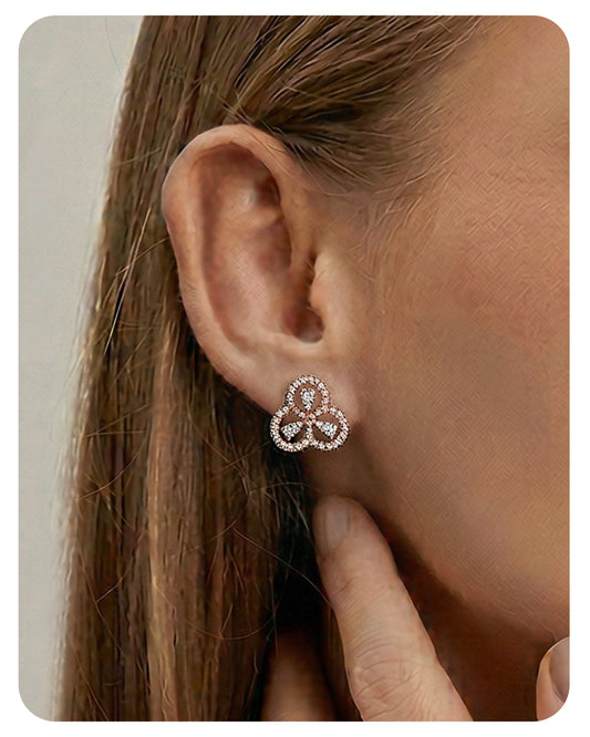 Aurelia Petal Halo Studs